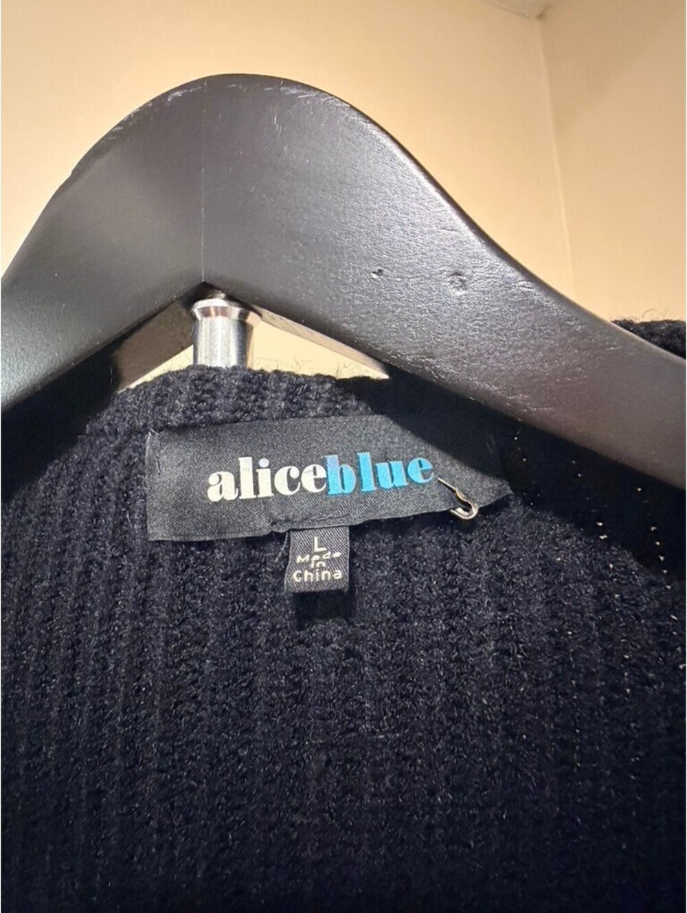 Alice Blue Floral Embroidered Knit Duster Cardigan Sweater Size L EUC - Picture 3 of 5